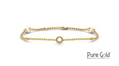 Triluna Night Pearl Bracelet (3gms, 18K gold)