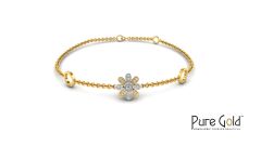Floral Blossom Bracelet (18k, 0.1 CTS)