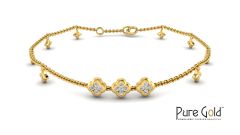 Floral Charm Diamond Bracelet - PGBRG29451