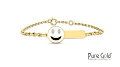 Bezzora Smiley Face Bracelet (18k and 0.02CTS)