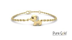 Bezzora Diamond Baby Elephant Bracelet (18k and 0.02CTS)