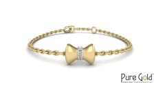 Bezzora Pretty Bow Bracelet (18k and 0.02 CTS)