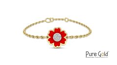 Bezzora Blooming Flower Bracelet (18k and 0.02CTS)