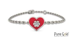 Bezzora’s Red Heart Delight Bracelet (18k and 0.02CTS)