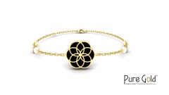 18 Karat Gold Luciana Black Onyx Bracelet - PGBRG34593