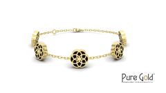 18 Karat Luciana Cinque Stelle Nere Braccialetto - PGBRG34594