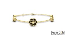 18 Karat Luciana Tre Stelle Noir Braccialettot - PGBRG34595