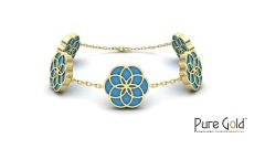 18 Karat Gold Luciana Turquoise Bracelet - PGBRG34597