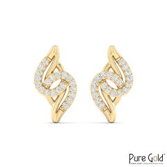 18 Karat Gold Soul Bound Earrings with Diamonds