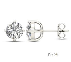 Handmade Sparkle 2 CTS Earrings 18 Karat