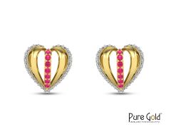 Pink Promise Earrings with 0.23 CTS and 18K gold