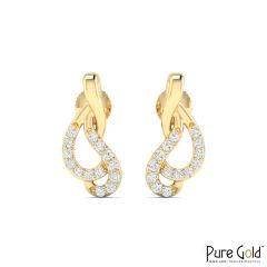 18 Karat Gold Majestic Droplets Earrings with Diamonds