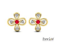 Petal Bloom Earring (18k and 0.15CTS)