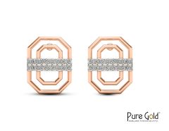 Pure Sparkle HexaLuxe Earring (18k and 0.11 CTS)