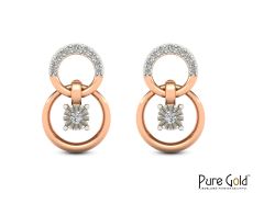 Interlinked Circle Earrings (18k and 0.12CTS)