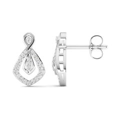 18k Gold Twilight Petal Earrings with Diamonds