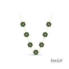 18 Karat Gold Luciana Malachite Necklace