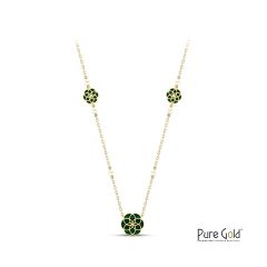 18 Karat Gold Luciana Malachite Pendant