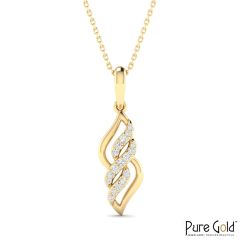 18 Karat Gold Celestial Aura Diamond Pendant with Chain