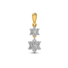 Double Starbust Pendant (18k, 0.25CTS)