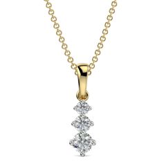 Trilogy of Light Pendant (0.21 CT, 18K Gold)