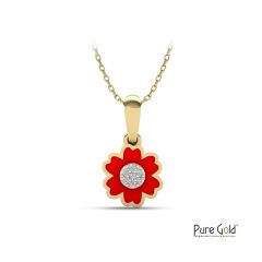 Bezzora Blooming Flower Pendant (18k and 0.02CTS)