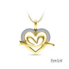 Cupid’s Arrow Pendant (0.17 CTs and 18K Gold)