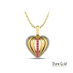 Pink Promise Pendant with 0.15 CTS and 18K gold