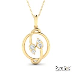 18 Karat Gold Twilight Embrace Necklace with Diamonds with Chain