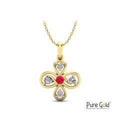 Petal Bloom Pendant (18k and 0.15 CTS)