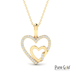 18 Karat Gold Dual Passion Necklace with Diamonds