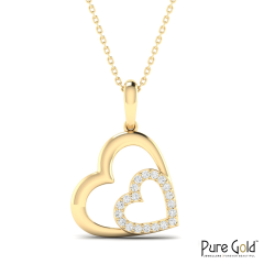 18 Karat Gold Whispered Union Necklace with Diamonds