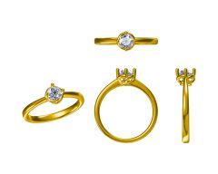 Graceful Promise with 0.54CTS of diamond and 18K gold