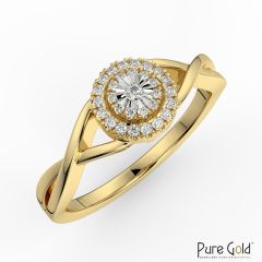 Miraculous Spark Ring (0.1 CTS diamond, 18K gold)