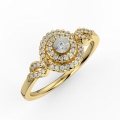  Symphony Diamond Ring (0.1 CTS, 18K gold) - PGRNG29827
