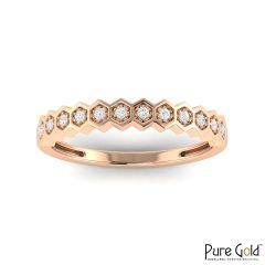18K Gold Eminent Crest Ring with Diamonds