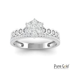 18K Gold Majestic Ring with Diamonds