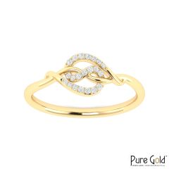 18 Karat Gold Mystic Embrace Ring with Diamonds