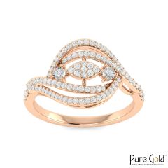 18 Karat Gold Enchanted Dew Drop Ring with Diamonds