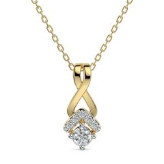  Sparkling Diamond Infinity Pendant with 0.11 CTS and 18K gold
