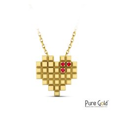 Ruby Fire Pendant with 18K Gold