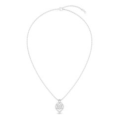 18k Gold Orchid Lace Pendant with Diamonds