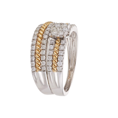 Thread of Destiny Bridal ring with 0.75 CTS diamond