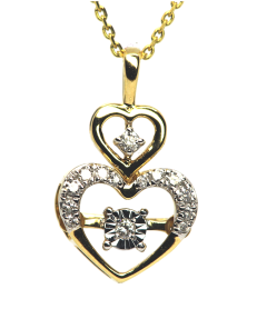 Double Heart Shaped Pendant